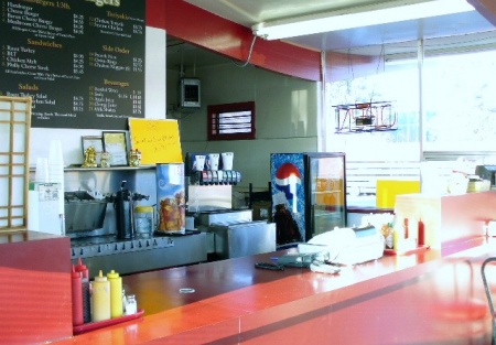 Recently Reconditioned Drive-thru Restaurant Serving Burgers